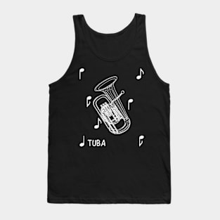 Musical Notes Tuba Tank Top